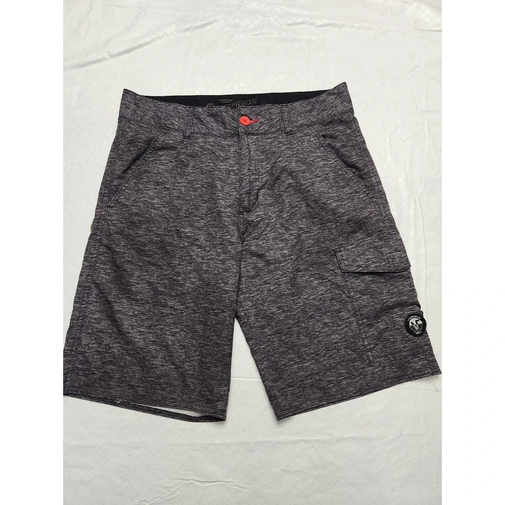 Vans Vanphibian Shorts Mens 32 Gray Cargo Hybrid Swim Surf Boardshorts